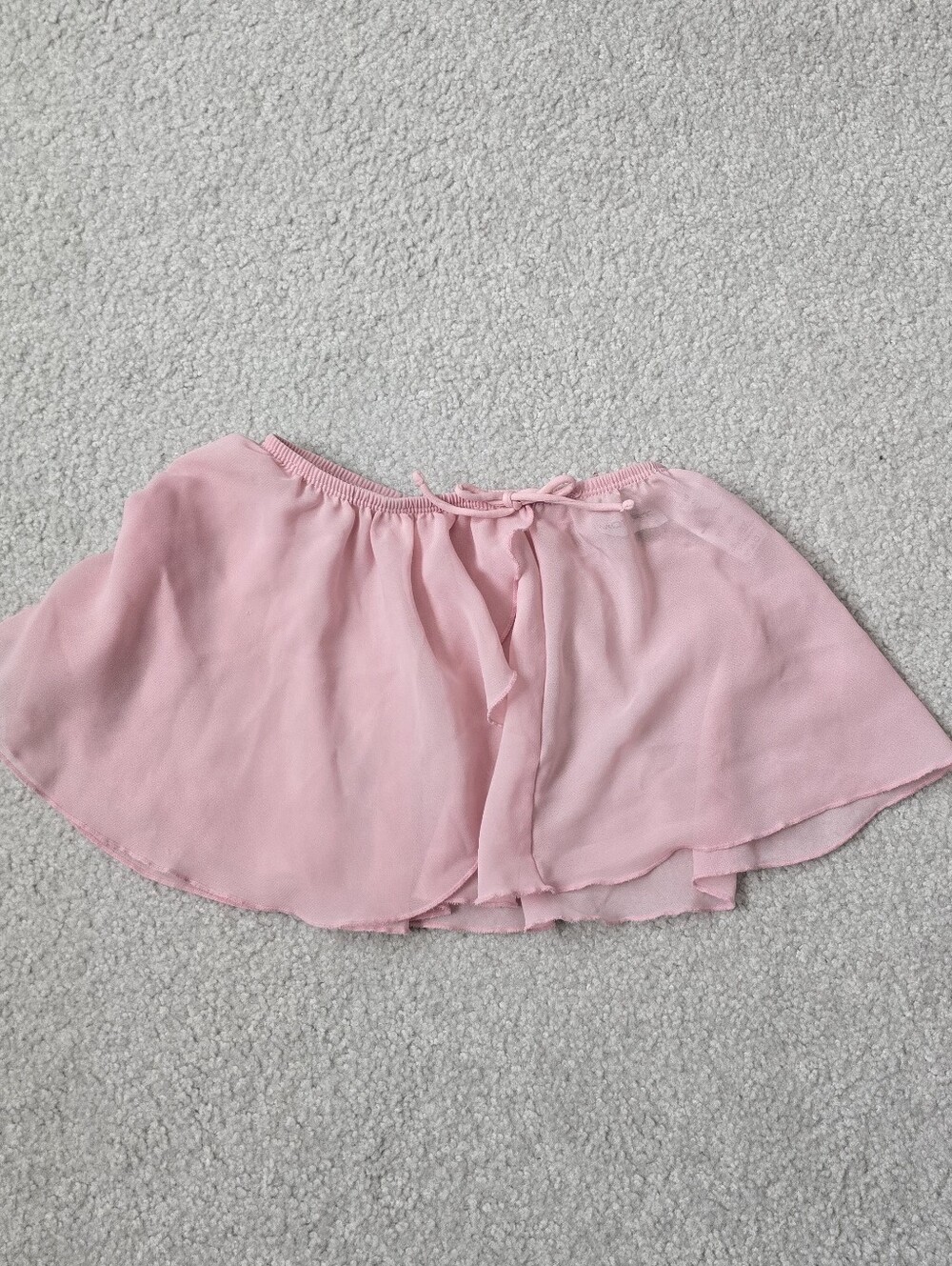 ​Moret Kids Pink Chiffon Dance Skirt Girls Size Medium 8/10 Mock Wrap Sheer